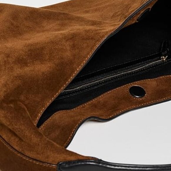 Madewell The Mylie Handbag, Russet Brown, Suede Shoulder Hobo Bag, Brand new - Picture 3 of 4